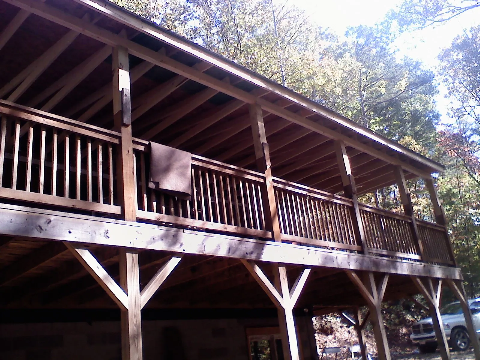 Timber framing under a new elevated porch and deck — Roof Leak Repair in Tahuya by Roofing Brothers